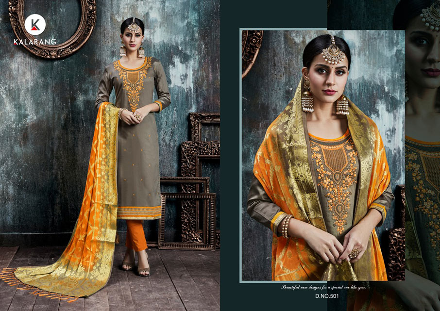 Alankar Vol-6 Kalarang Jam Silk Cotton Dress Material Alankar Vol-6 Kalarang Jam Silk Cotton Dress Material